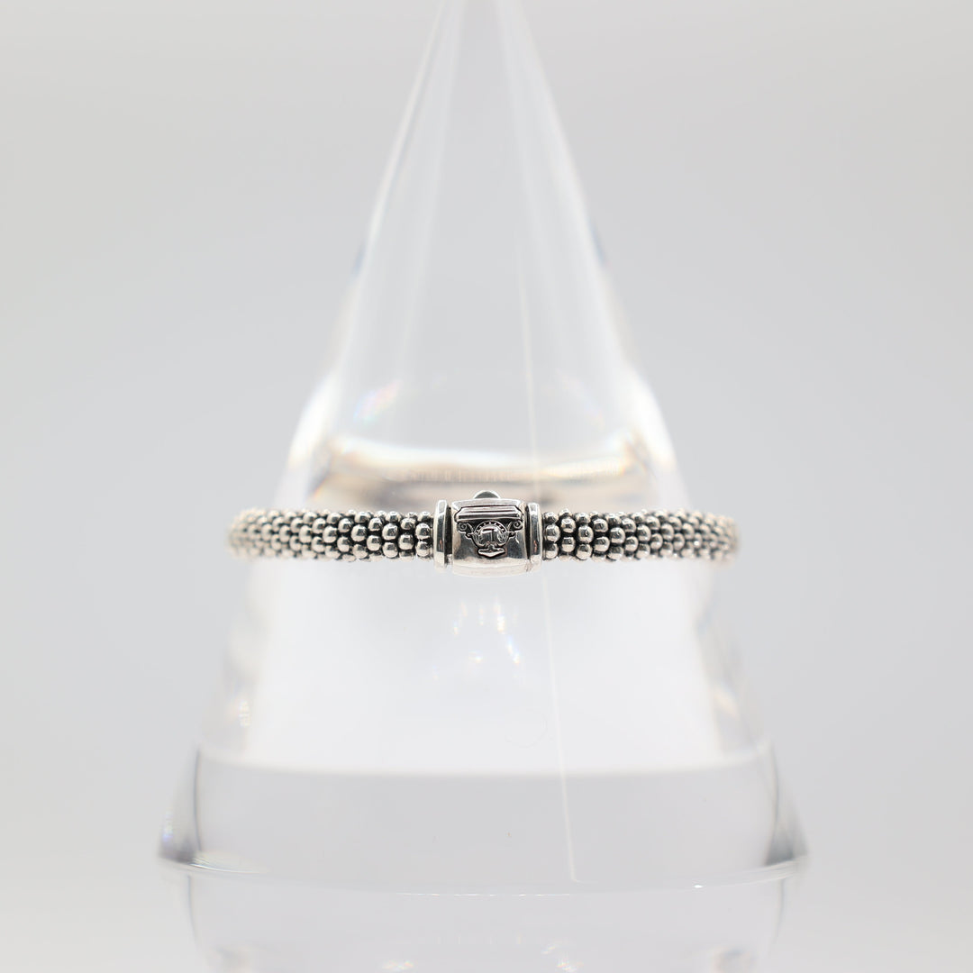 Silver X Pearl Caviar Lagos Bracelet