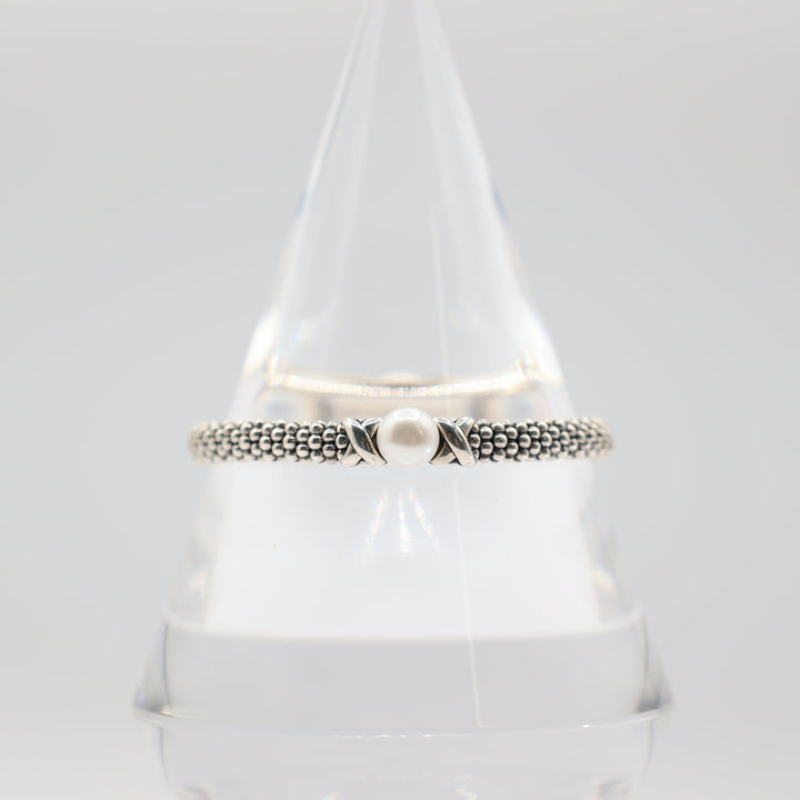 Silver X Pearl Caviar Lagos Bracelet