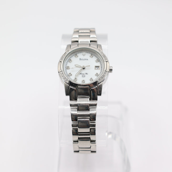Bulova Stainless Steel Diamond Watch