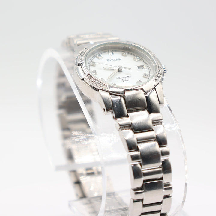 Bulova Stainless Steel Diamond Watch