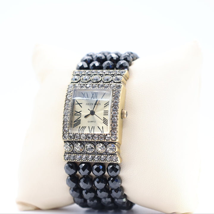 Rhinestone and beaded Quartz Heidi Daus Watch