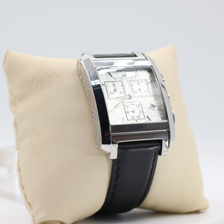 Burberry Men's Genuine Black Leather Watch