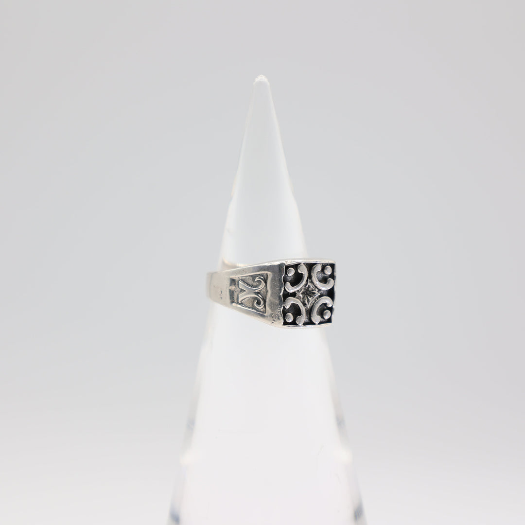 925 Sterling Silver Square Men's Ring- Size 8.25