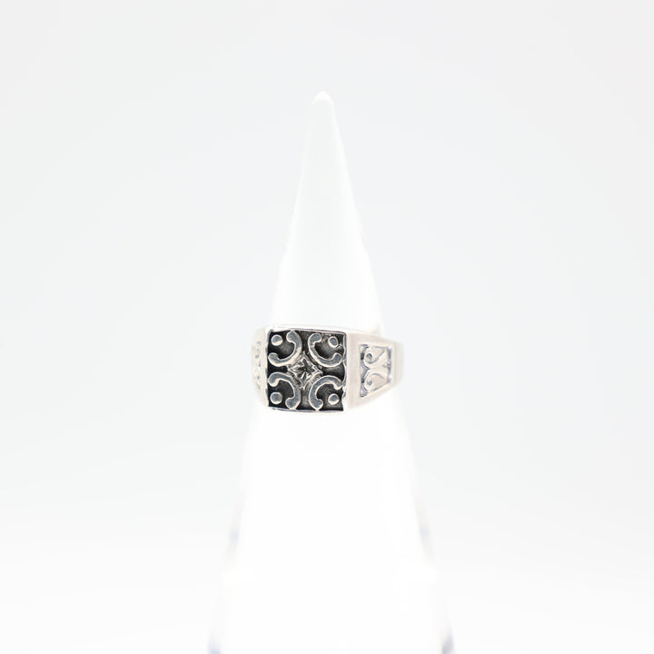 925 Sterling Silver Square Men's Ring- Size 8.25