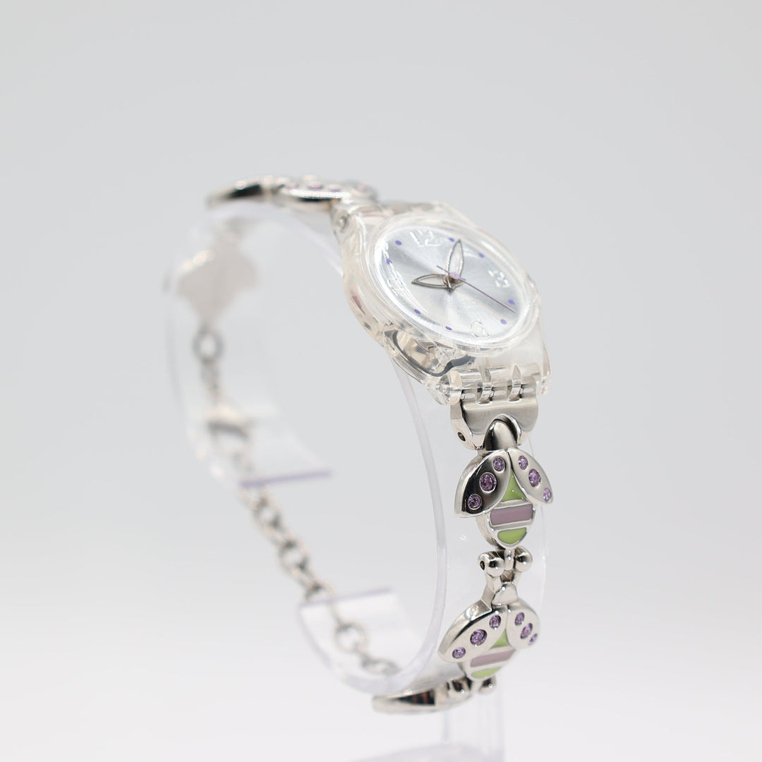 Swatch Purple Lady Bug Bracelet Watch