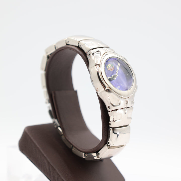 Tag Heuer Sterling Silver Watch with deep blue dial