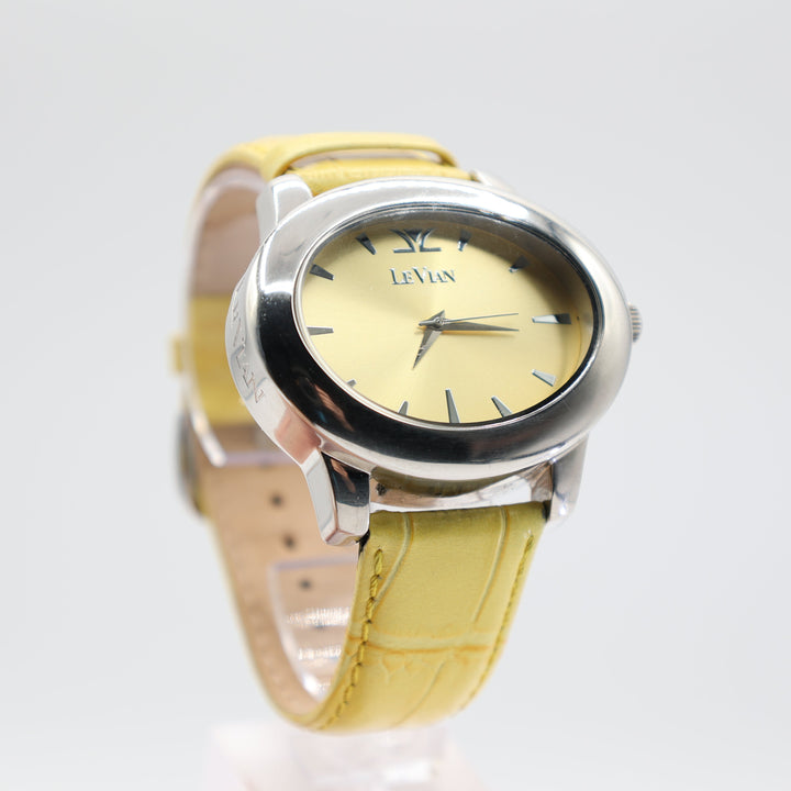 Le Vian Limited Edition Yelllow Leather Band Watch