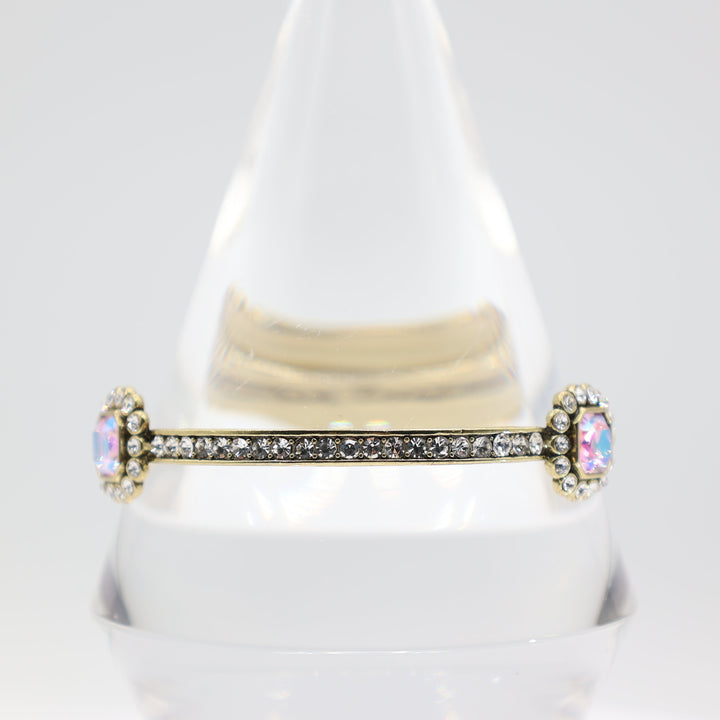 Heidi Daus 3 Irredescent Rhinestone Cuff Bracelet