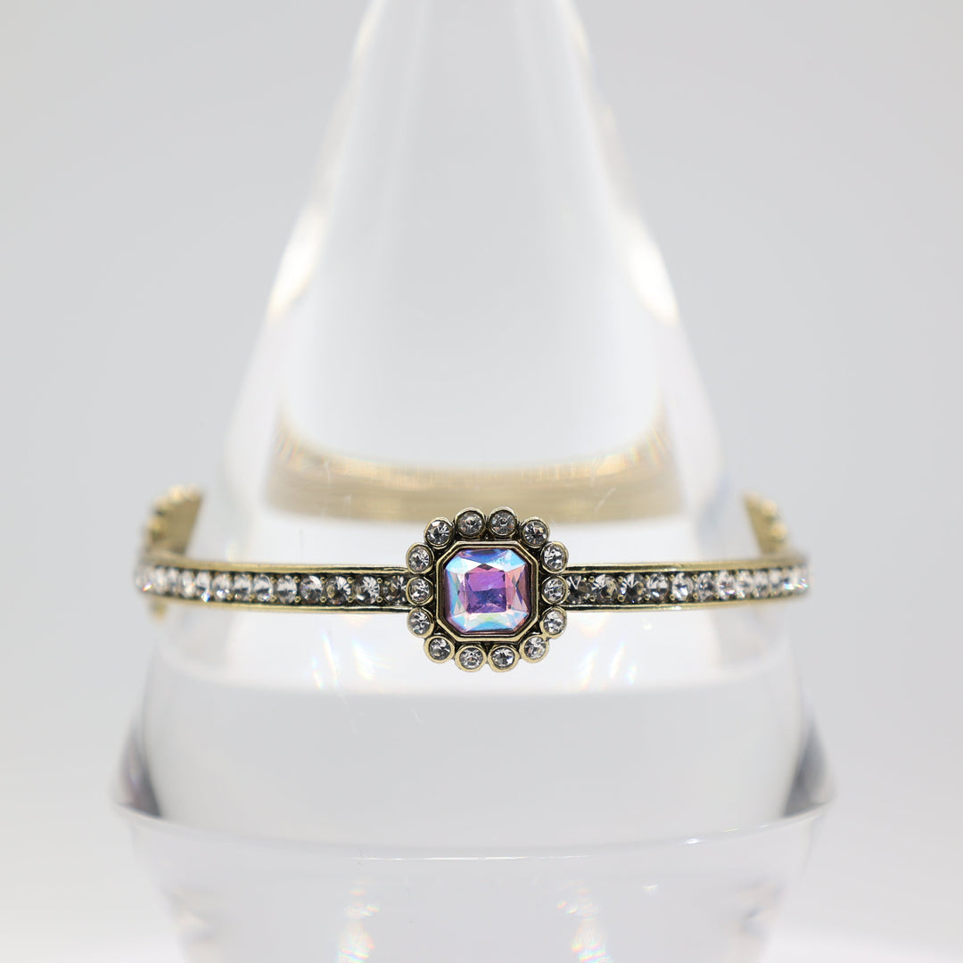 Heidi Daus 3 Irredescent Rhinestone Cuff Bracelet