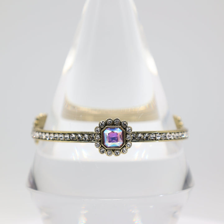 Heidi Daus 3 Irredescent Rhinestone Cuff Bracelet