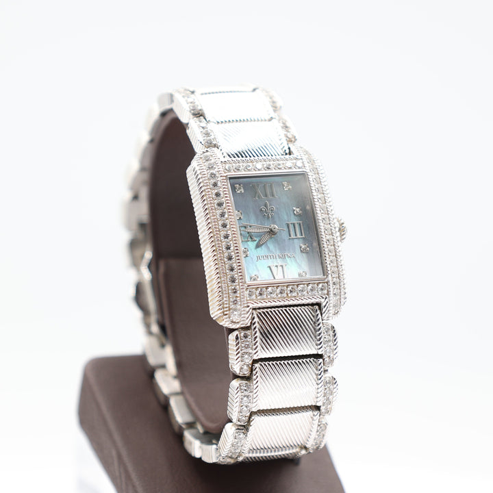 Judith Ripka Silver Tone Women's Watch W/ Cubic Zirconia