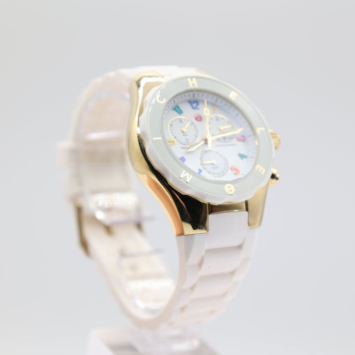 Michelle Colorful Numbers with White Silicone Band