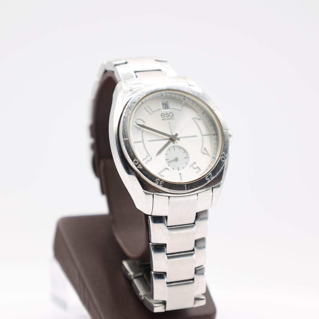 ESQ Movado Subdial Stainless Steel Round Watch