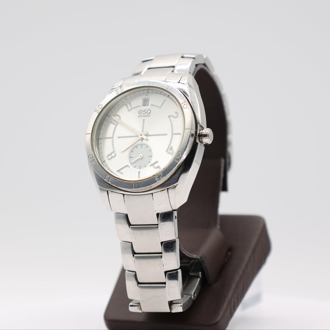 ESQ Movado Subdial Stainless Steel Round Watch