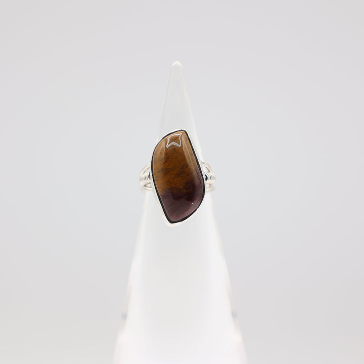 925 Sterling Silver Mookaite Jasper Ring Size 3.75 Unique