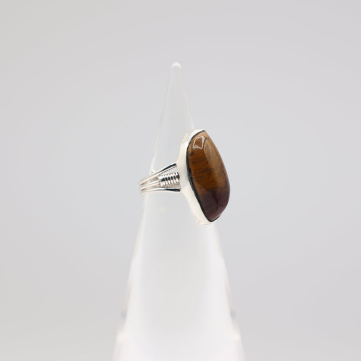 925 Sterling Silver Mookaite Jasper Ring Size 3.75 Unique
