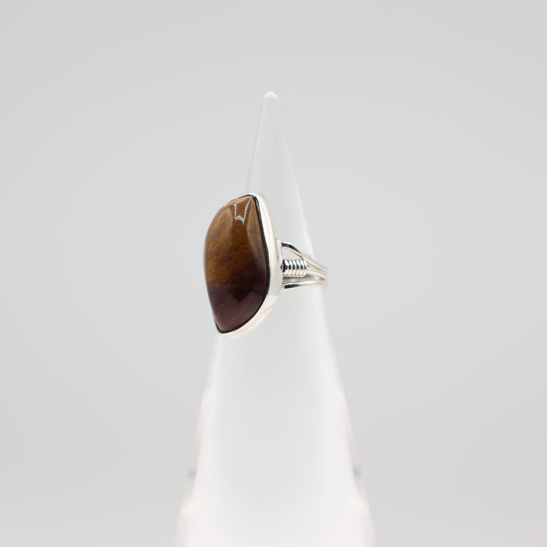 925 Sterling Silver Mookaite Jasper Ring Size 3.75 Unique