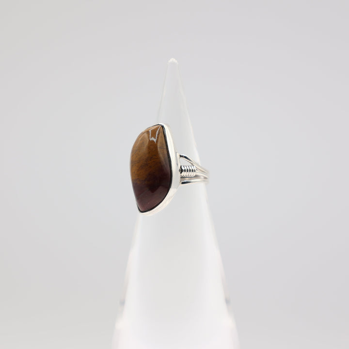 925 Sterling Silver Mookaite Jasper Ring Size 3.75 Unique