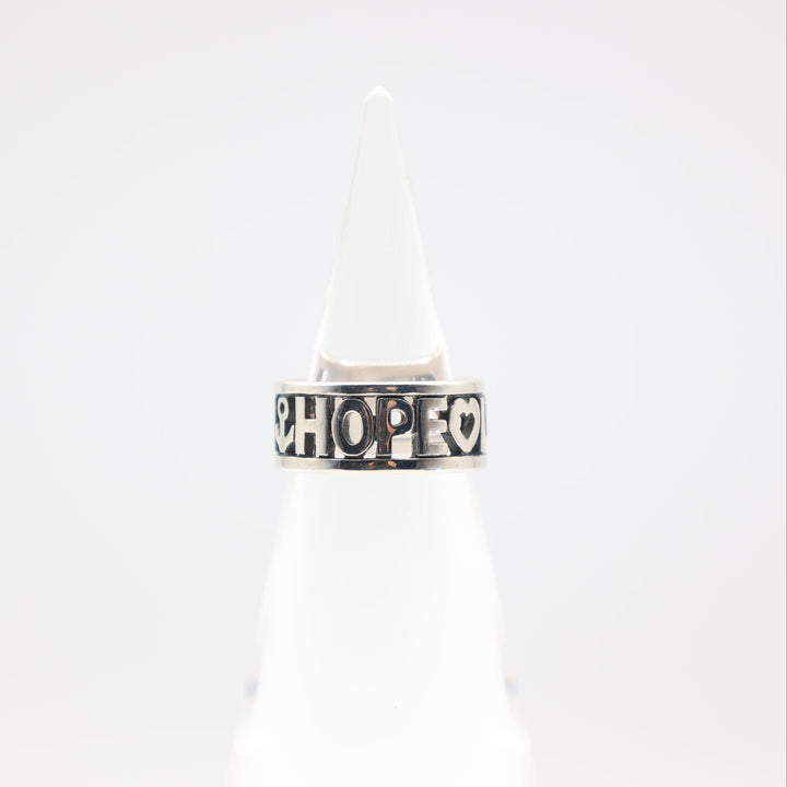 925 Sterling Silver James Avery Faith Hope Love Band Size 8