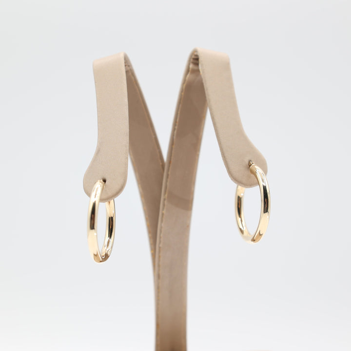 Elegant 14k Yellow Gold Hoop Earrings for Everyday Wear