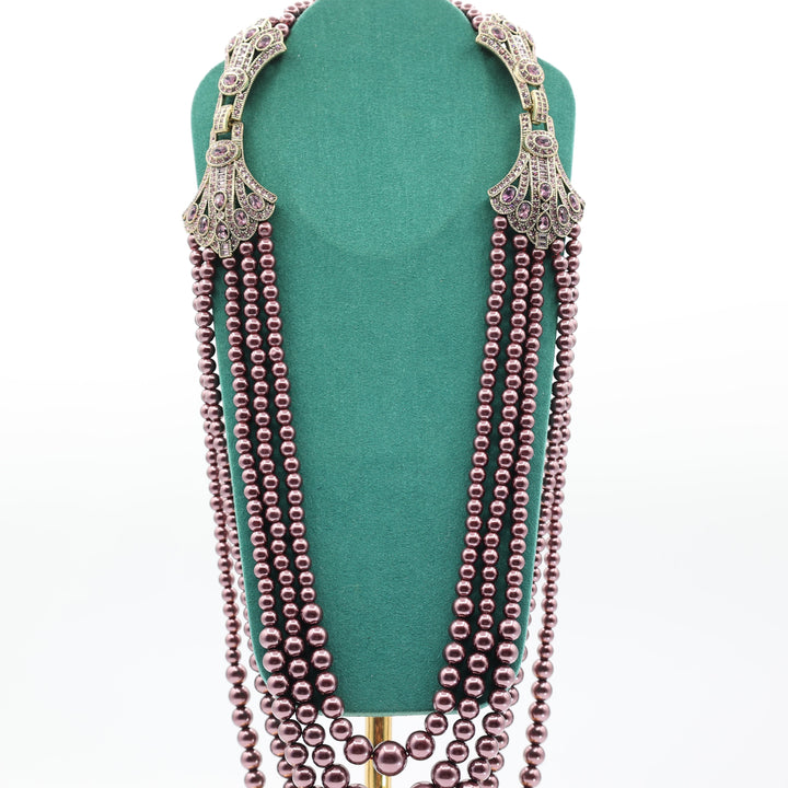 Heidi Daus Master Clasp Purple Beaded Necklace Design