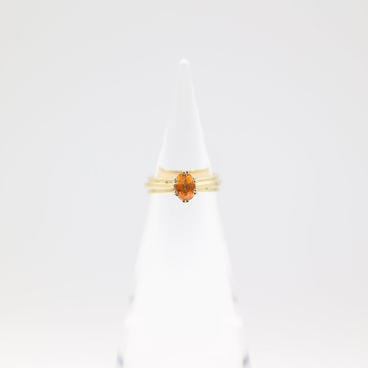 18k Yellow Gold Citrine 5mmx7mm Stone Ring Size 6.5