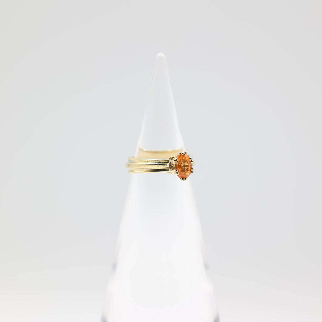18k Yellow Gold Citrine 5mmx7mm Stone Ring Size 6.5