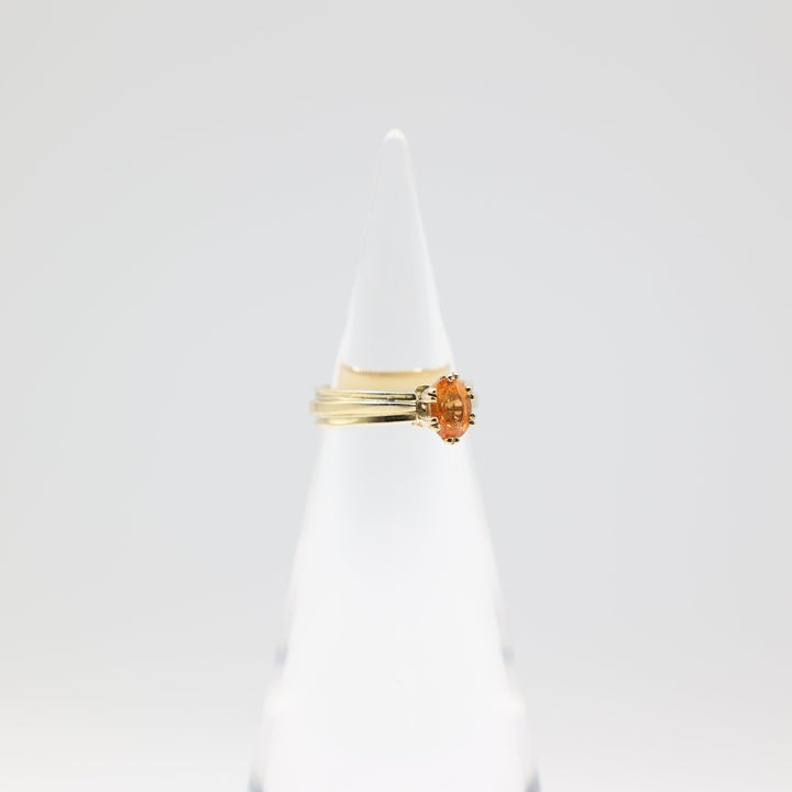 18k Yellow Gold Citrine 5mmx7mm Stone Ring Size 6.5