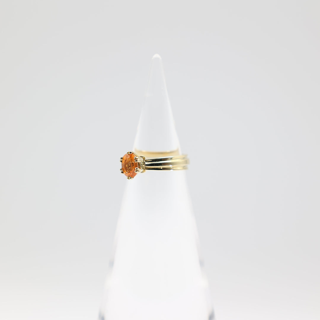 18k Yellow Gold Citrine 5mmx7mm Stone Ring Size 6.5