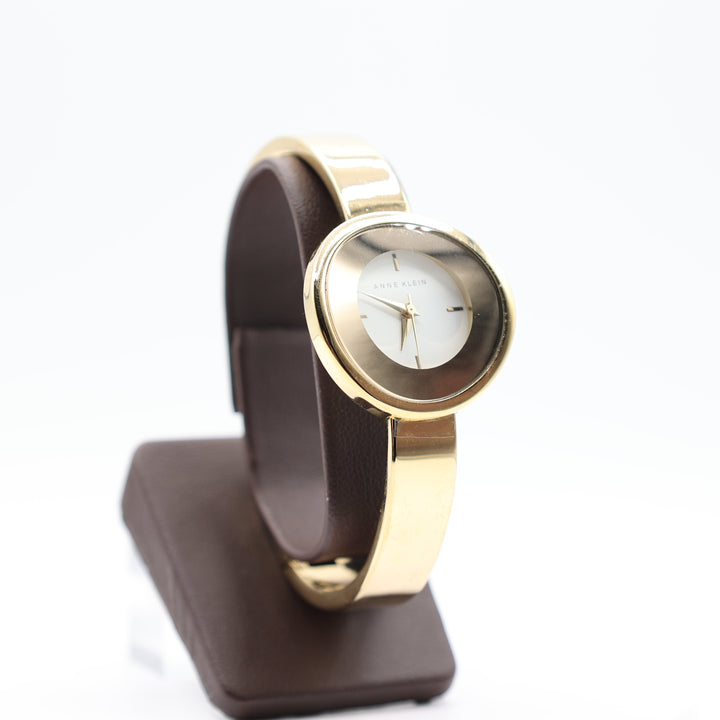 Anne Klein Elegant Gold Tone Round Women's Wristwatch Design