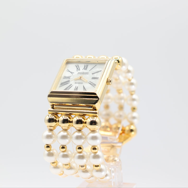 Joan Rivers Classics Collection 4 Band Faux Pearl Watch