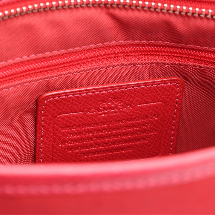 Coach Red Nylon Crossbody Shoulder Bag Silver True Red