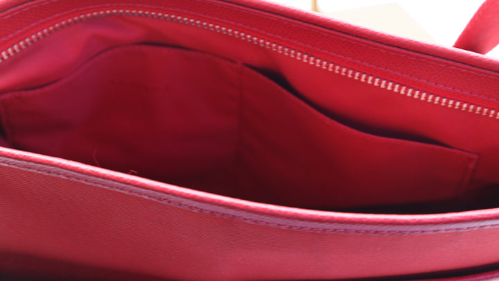 Coach Red Nylon Crossbody Shoulder Bag Silver True Red