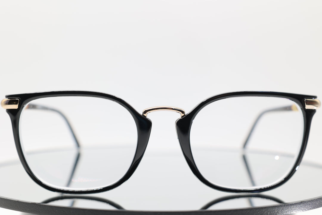 Burberry Glasses B2269 Clubmaster Style Black Frames with Plaid Design