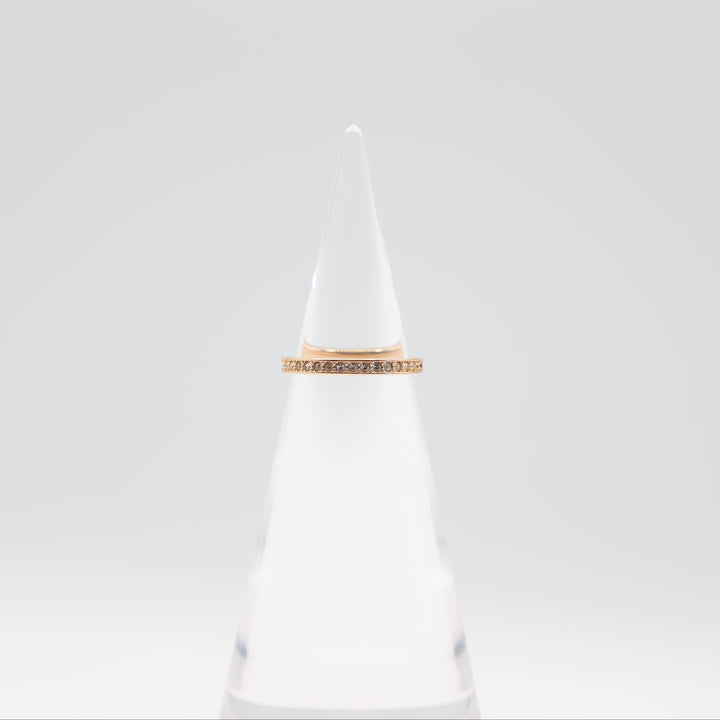 Swarovski Gold Tone Matrix Crystal Band Ring Size 6.75
