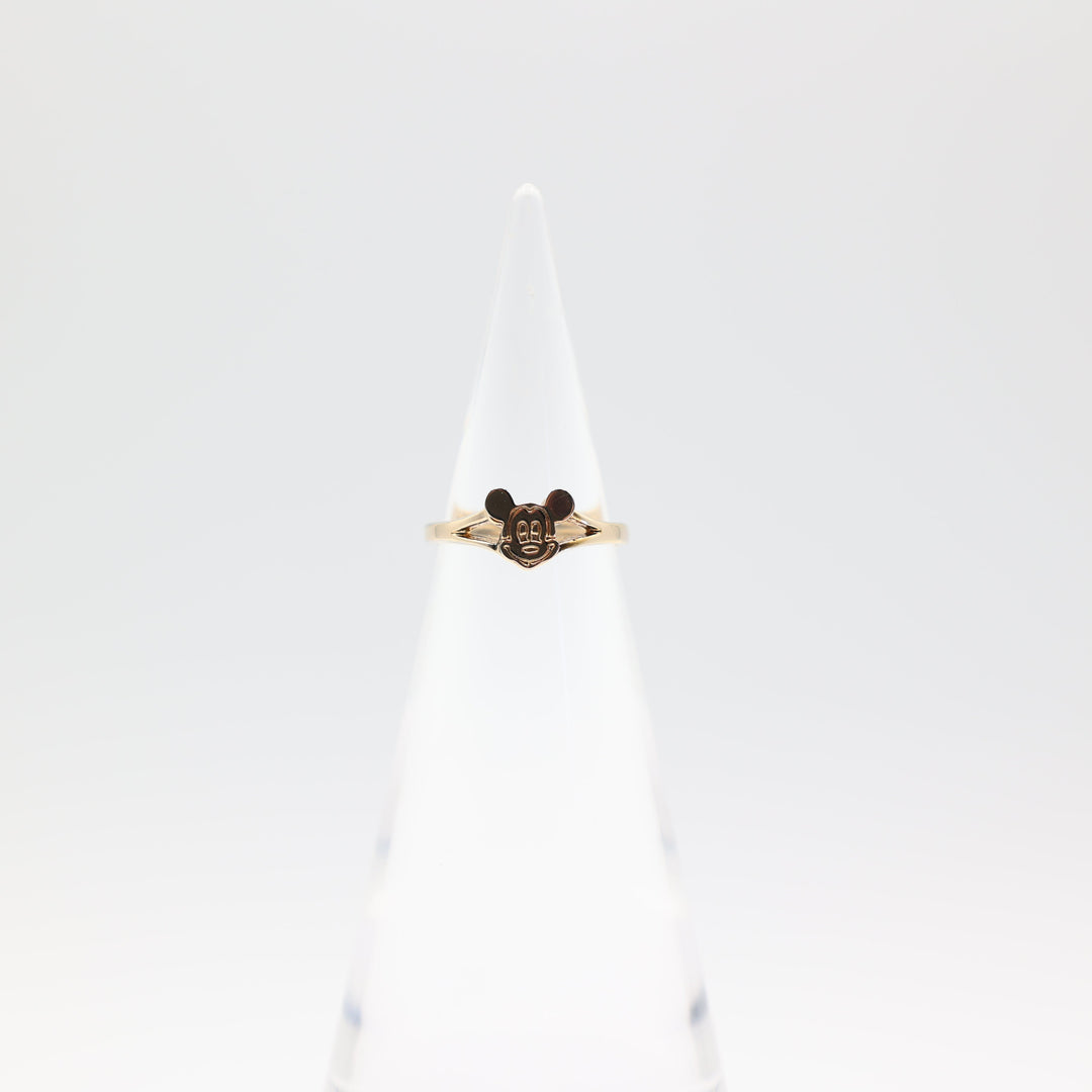 Disney Gold Tone Mickey Mouse Ring Size 6