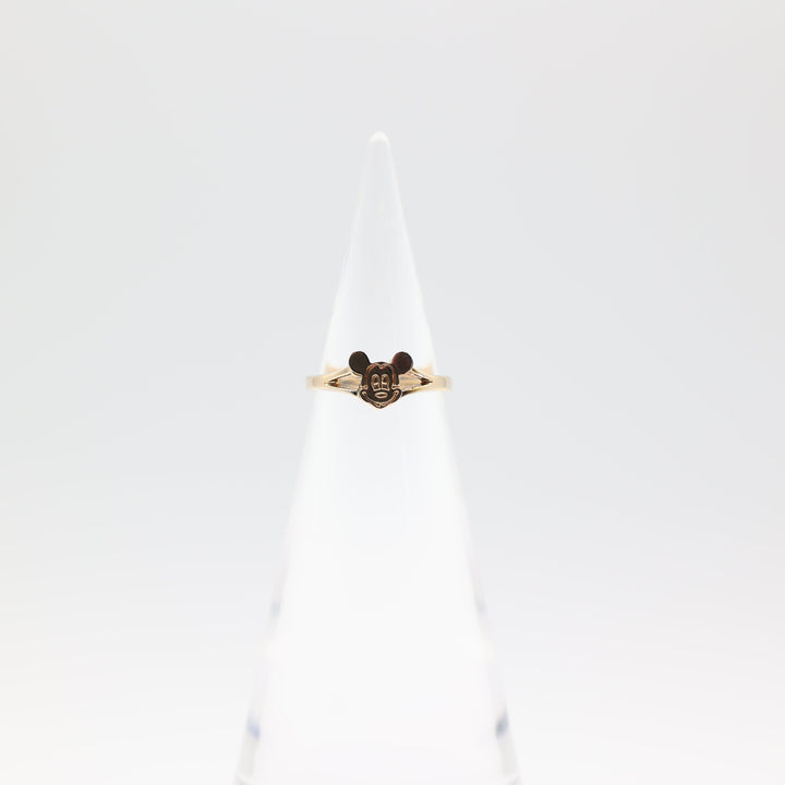 Disney Gold Tone Mickey Mouse Ring Size 6