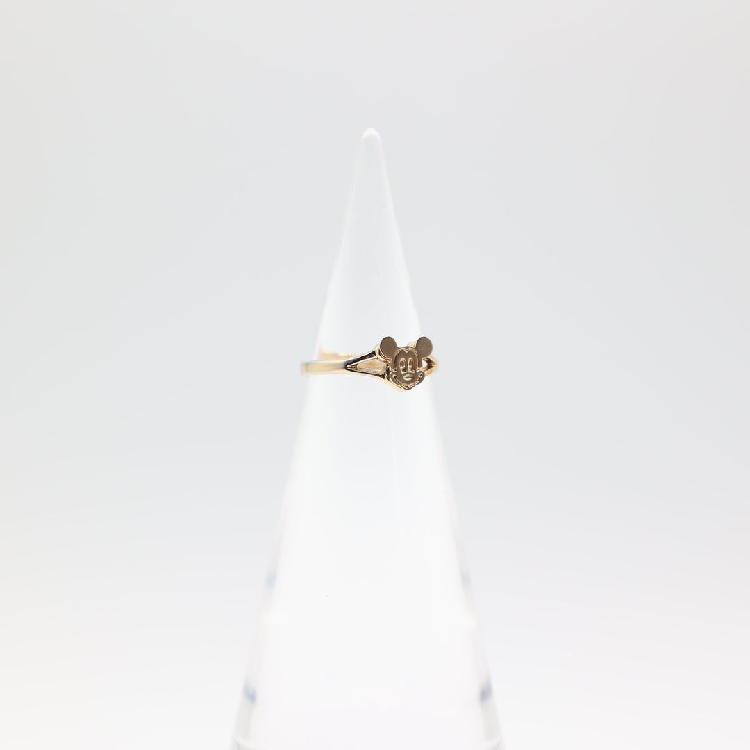 Disney Gold Tone Mickey Mouse Ring Size 6