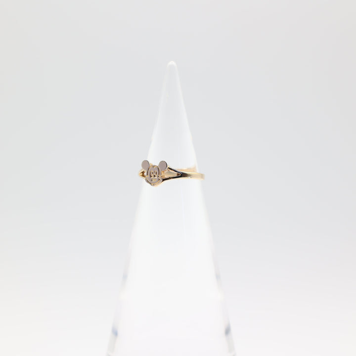 Disney Gold Tone Mickey Mouse Ring Size 6