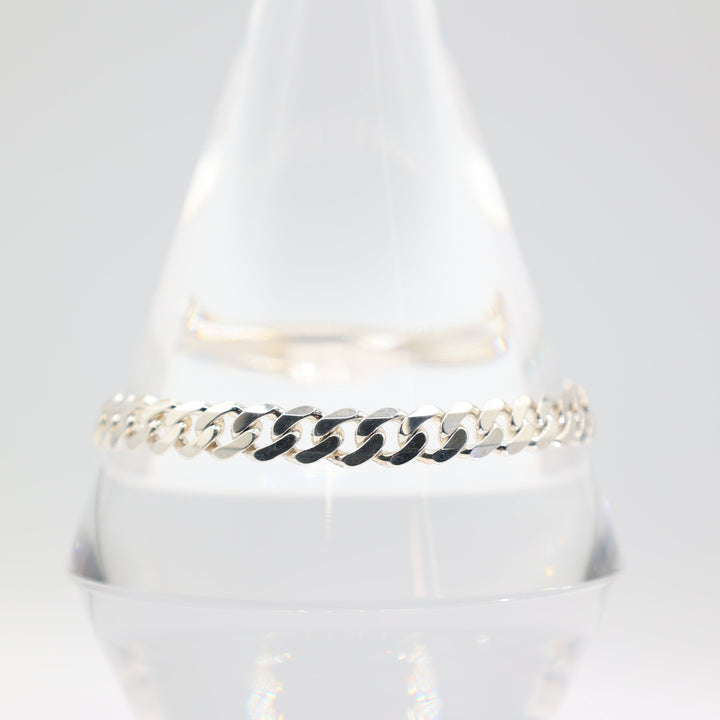 925 Sterling Silver Thick Link Chain Bracelet 8 Inches