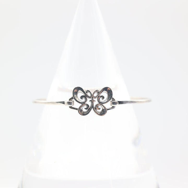 James Avery 925 Sterling Silver Butterfly Hook On Bangle Bracelet