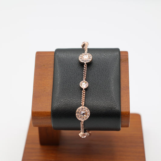 Rose Gold Givenchy Crystal Bracelet - 8 inches