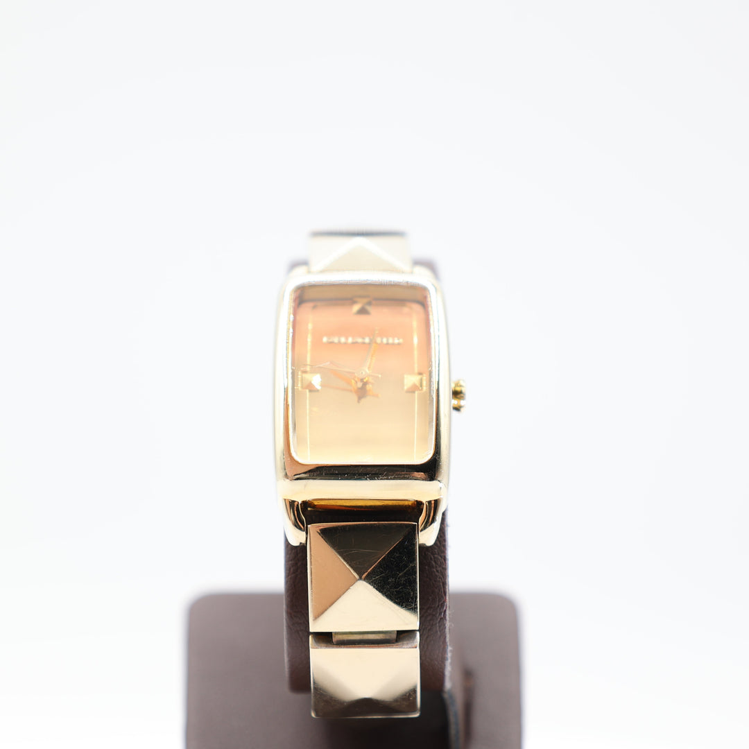 Karl Lagerfeld Gold Tone Stud Stainless Steel Watch