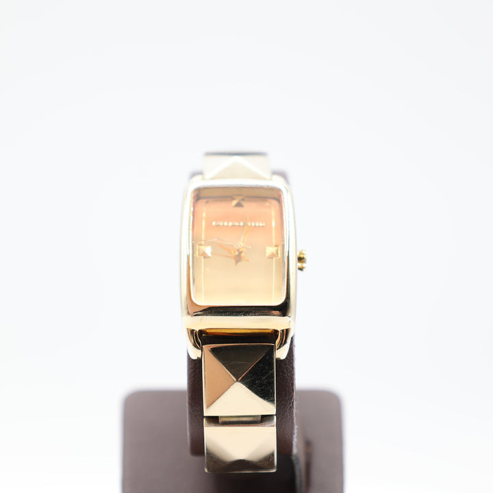 Karl Lagerfeld Gold Tone Stud Stainless Steel Watch
