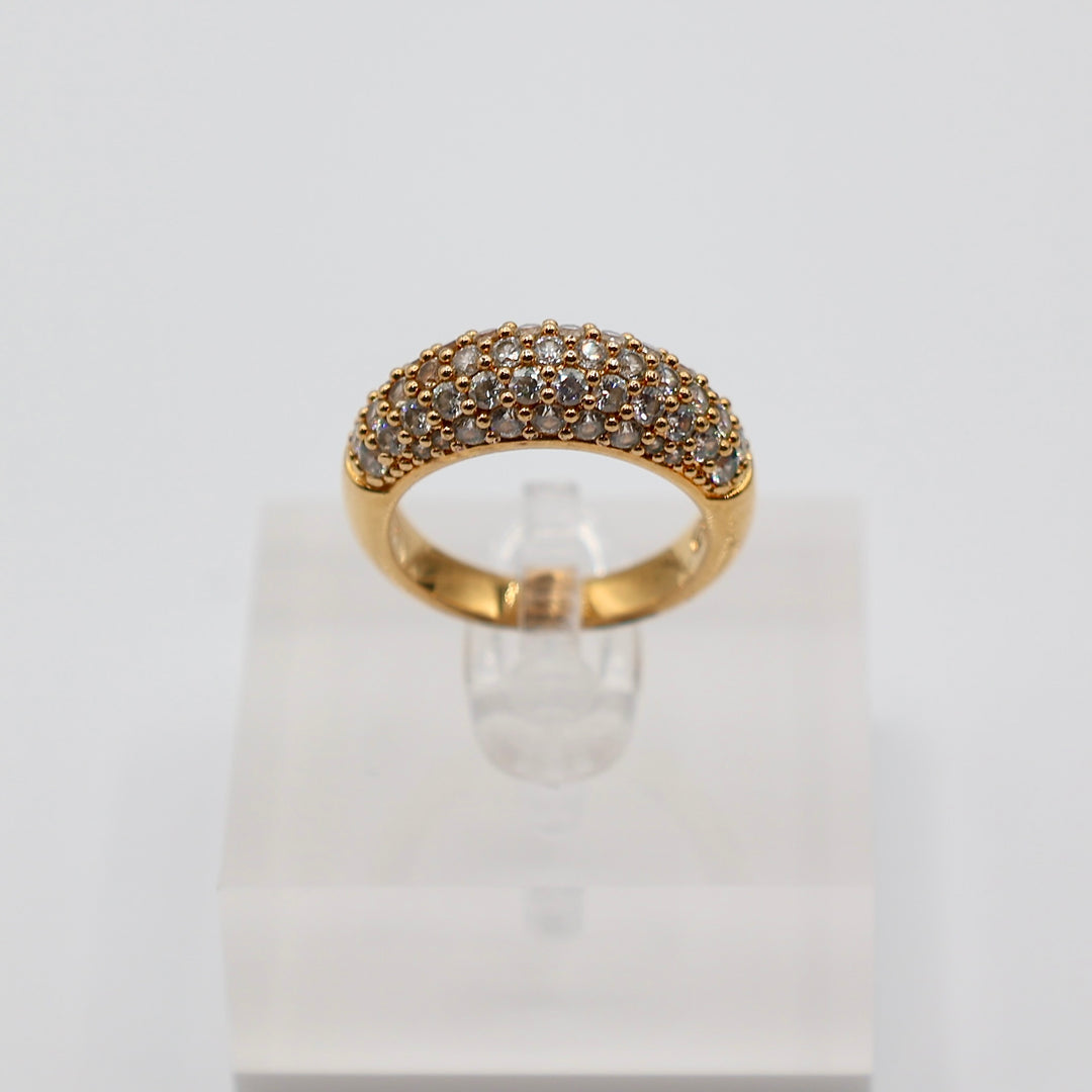 Gold Tone Swarovski Crystal Maeve Ring - Size 6.5