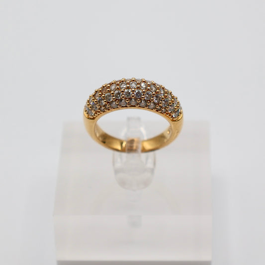 Gold Tone Swarovski Crystal Maeve Ring - Size 6.5