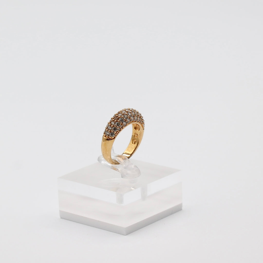 Gold Tone Swarovski Crystal Maeve Ring - Size 6.5