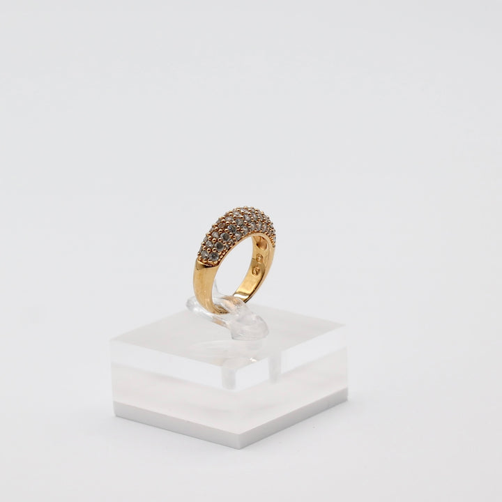 Gold Tone Swarovski Crystal Maeve Ring - Size 6.5