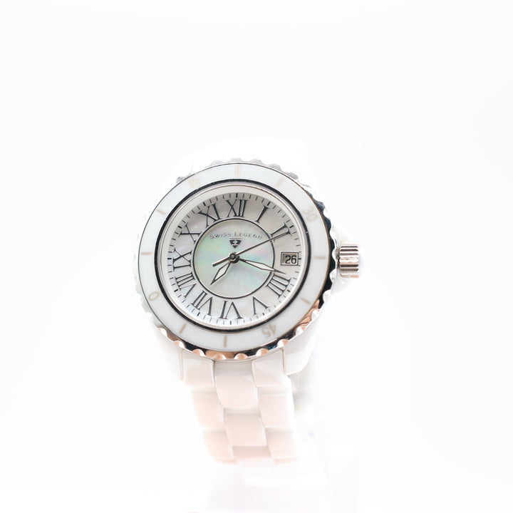 Swiss Legend Karamica White Band Mother of Pearl Dial Watch
