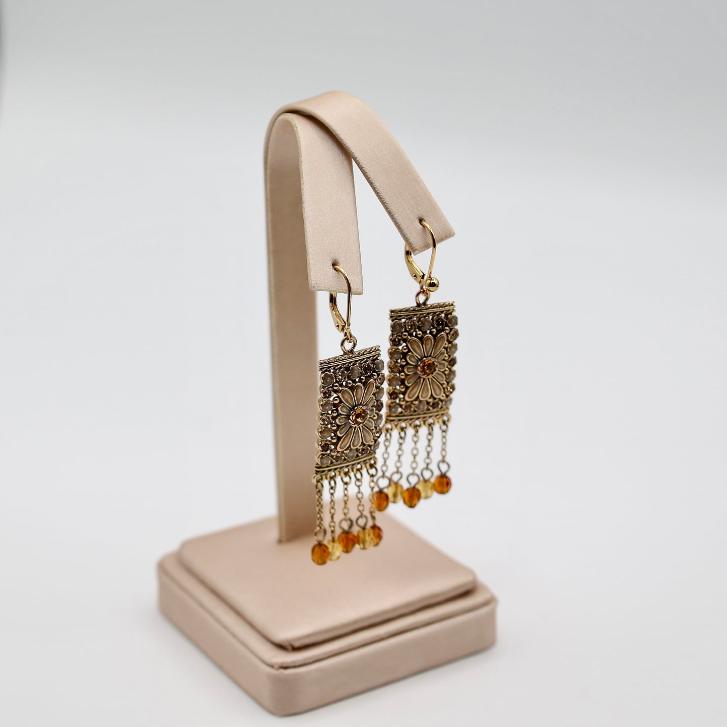 Gold Tone Joan Rivers Marked Vintage Drop Earrings